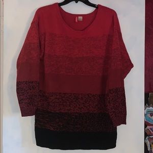 H&M red ombré sweater